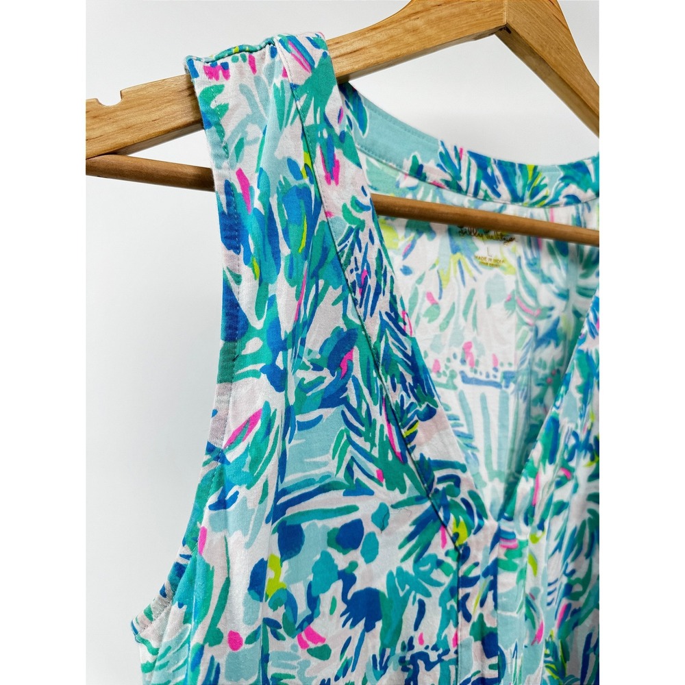 Lilly Pulitzer Lorina Swing Dress in the vibrant Blue Ibiza Cabana Size Large - Picture 7 of 11